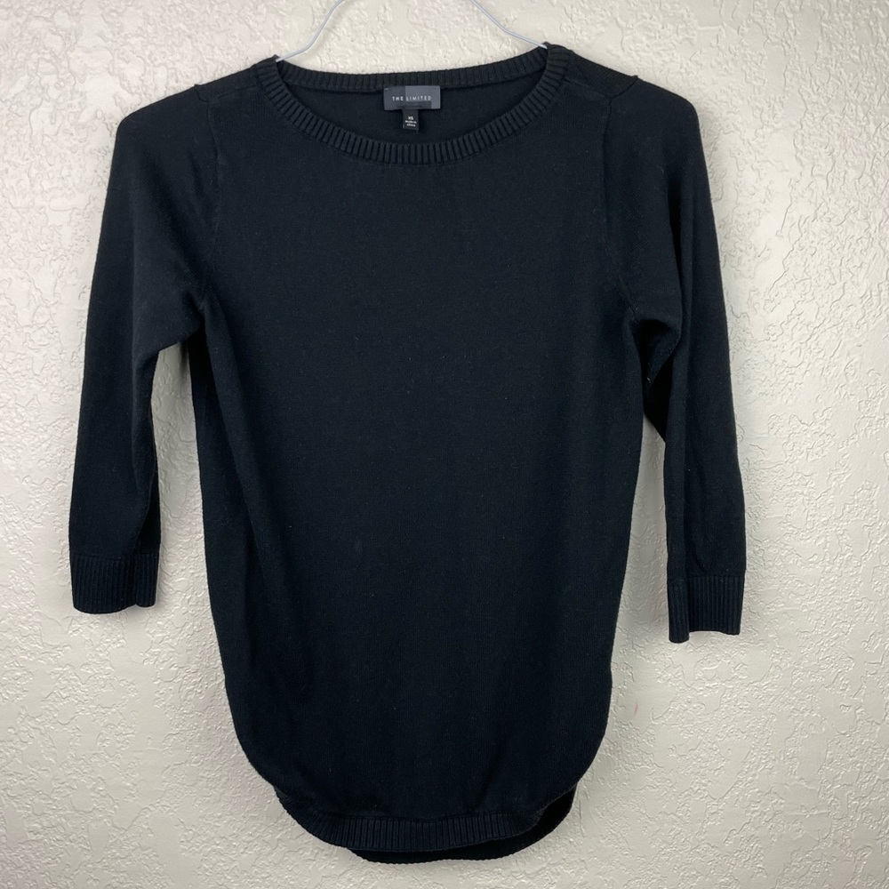 The Limited black sweater 3/4 sleeves